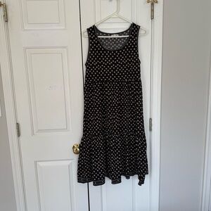 Max Studio Black and White Midi Dress